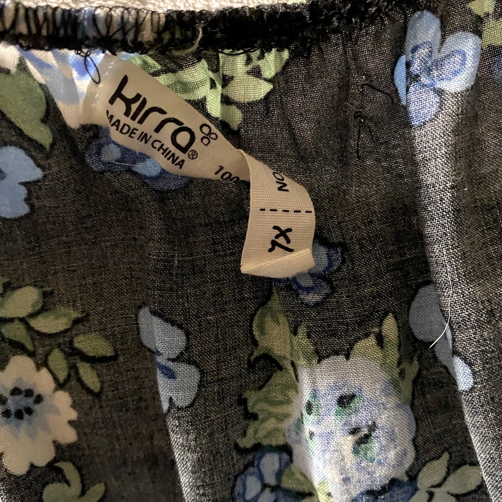 Black floral dress size xl